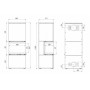 Печь-камин DEFRO HOME INTRA XSM C VER COMPACT 1, коричневая сталь
