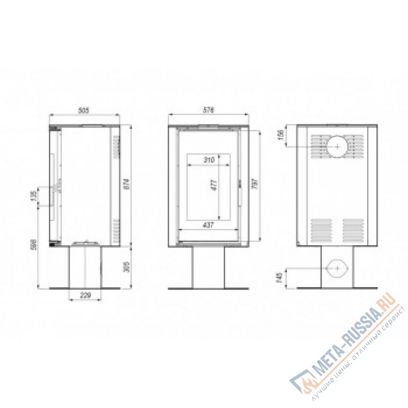 Печь-камин DEFRO HOME ORBIS TOP, белая сталь