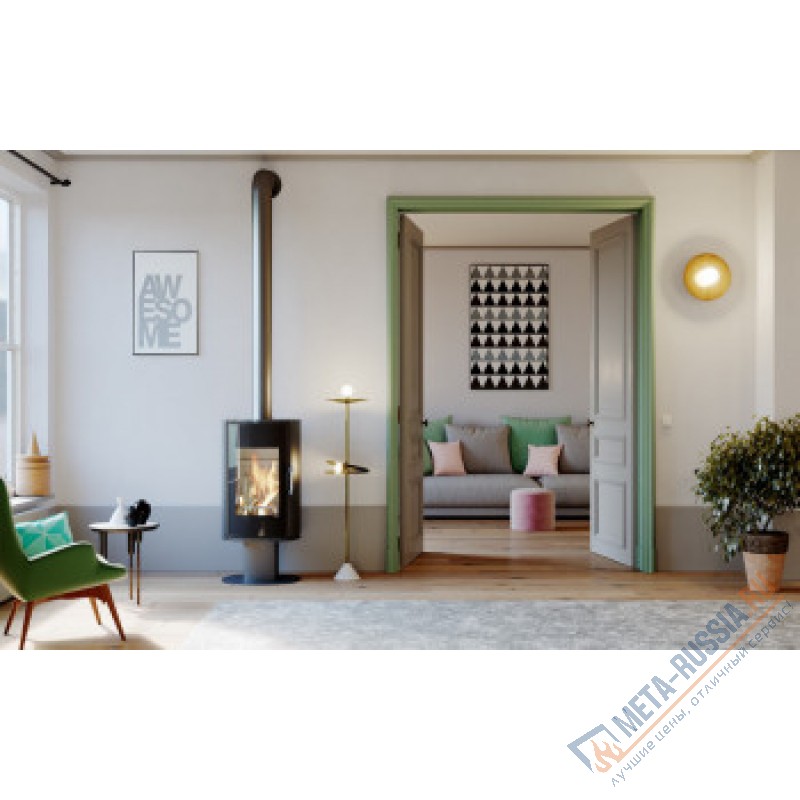 Печь-камин DEFRO HOME ORBIS TOP, белая сталь