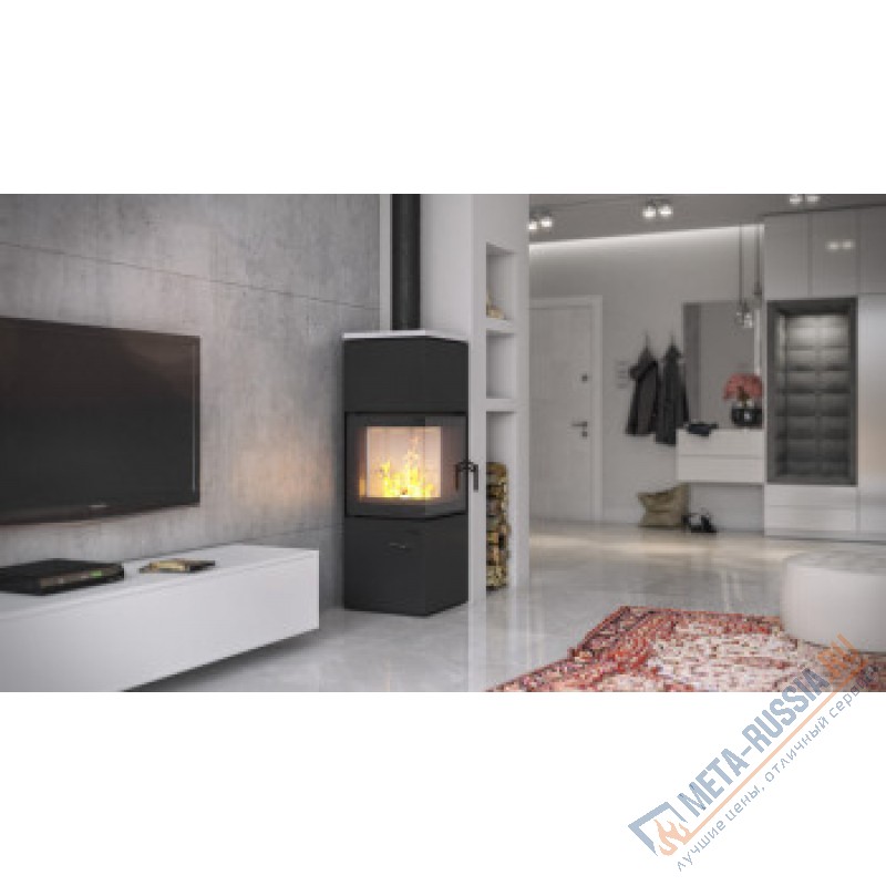 Печь-камин DEFRO HOME QUADROOM, серая сталь