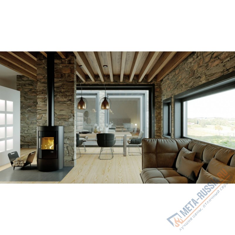 Печь-камин DEFRO HOME CERES, черная сталь