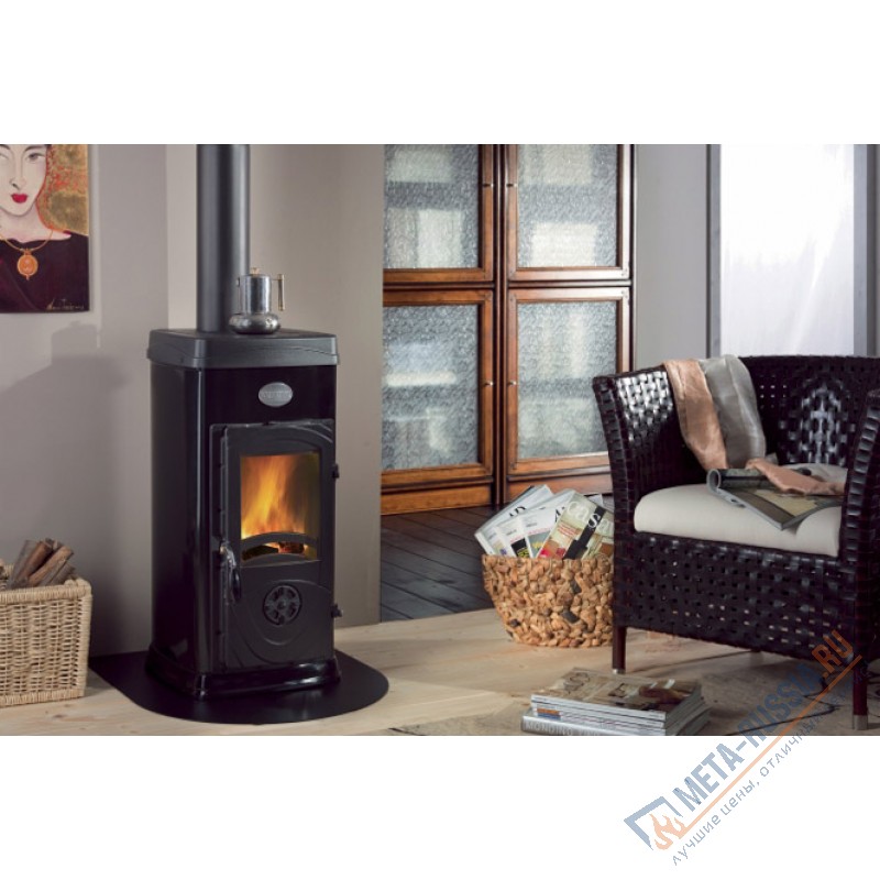 Печь-камин La Nordica Super Junior Nera (зеленый) — дровяная печь 5 кВт