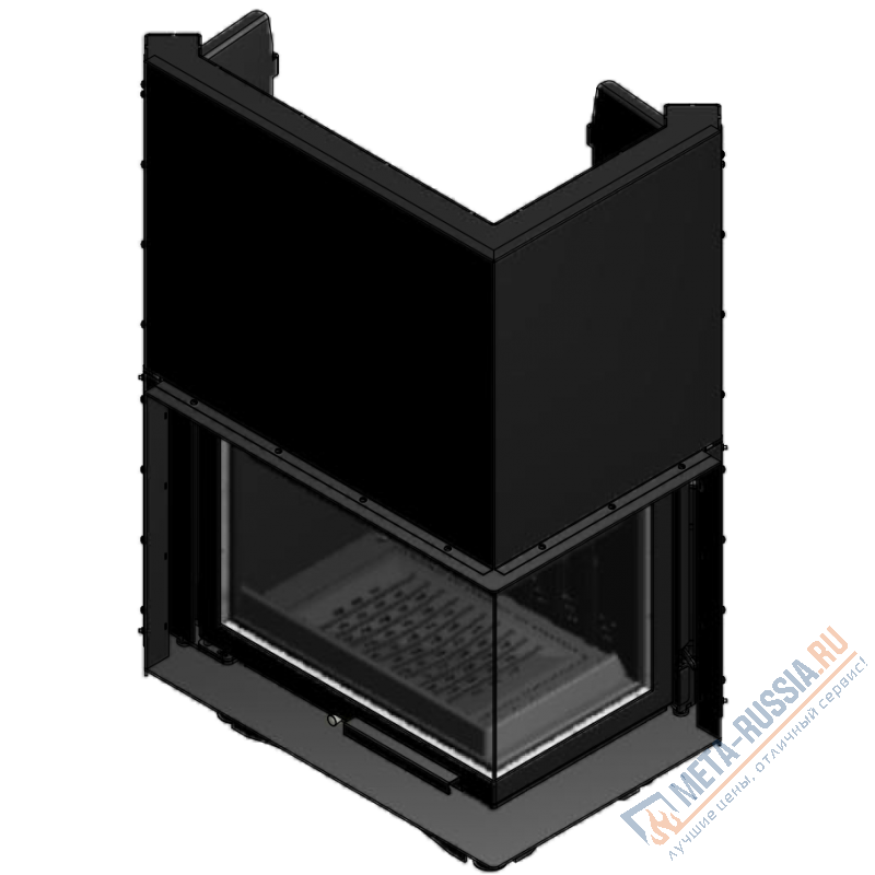 Каминная топка Kratki Maja/P/BS/G (угловое стекло справа, гильотина)