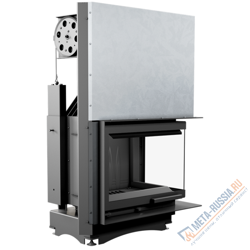 Каминная топка Kratki Maja/P/BS/G (угловое стекло справа, гильотина)