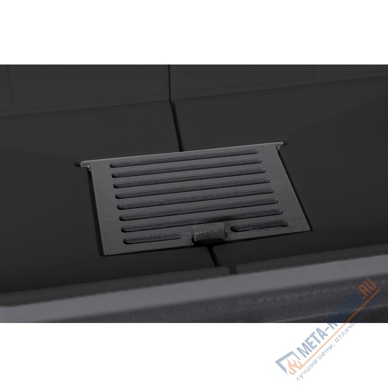 Каминная топка ЭкоКамин Дельта 1000КВ три стекла черный шамот TDN1000KB