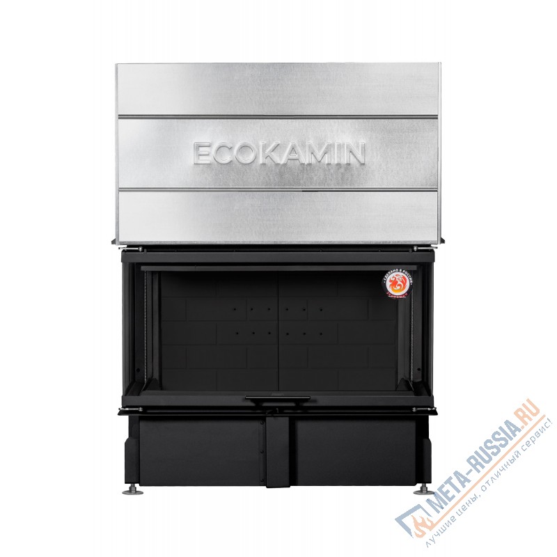 Каминная топка ЭкоКамин Дельта 1000КВ три стекла черный шамот TDN1000KB Каминная топка ЭкоКамин Дельта 1000КВ три стекла черный шамот TDN1000KB