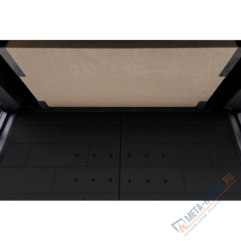 Каминная топка ЭкоКамин Дельта 1000КВ три стекла черный шамот TDN1000KB