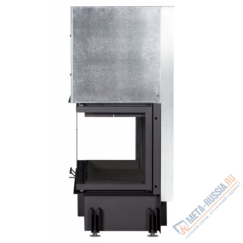 Каминная топка ЭкоКамин Дельта 1000КВ три стекла черный шамот TDN1000KB