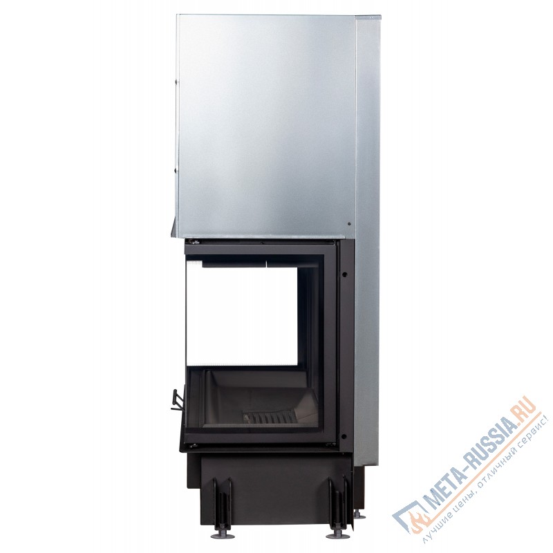 Каминная топка ЭкоКамин Дельта 1000В три стекла принтинг черный шамот TDN1000B