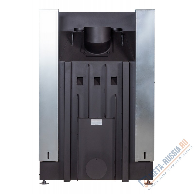 Каминная топка ЭкоКамин Дельта 1000В три стекла принтинг черный шамот TDN1000B