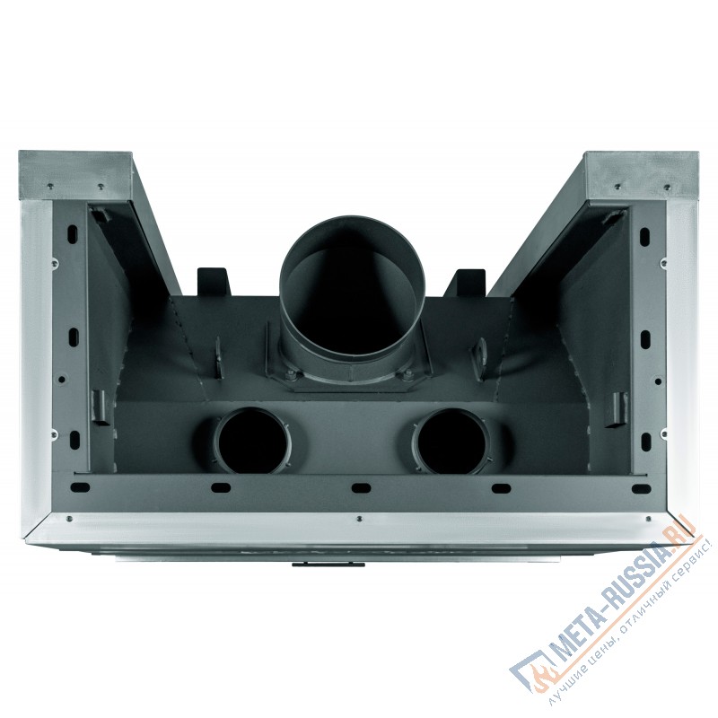 Каминная топка ЭкоКамин Дельта 1000В три стекла принтинг черный шамот TDN1000B