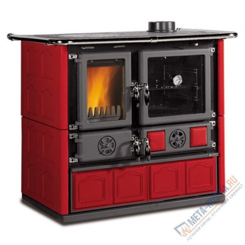 Печь-камин La Nordica Rosa Maiolica Bordeaux (бордовый)