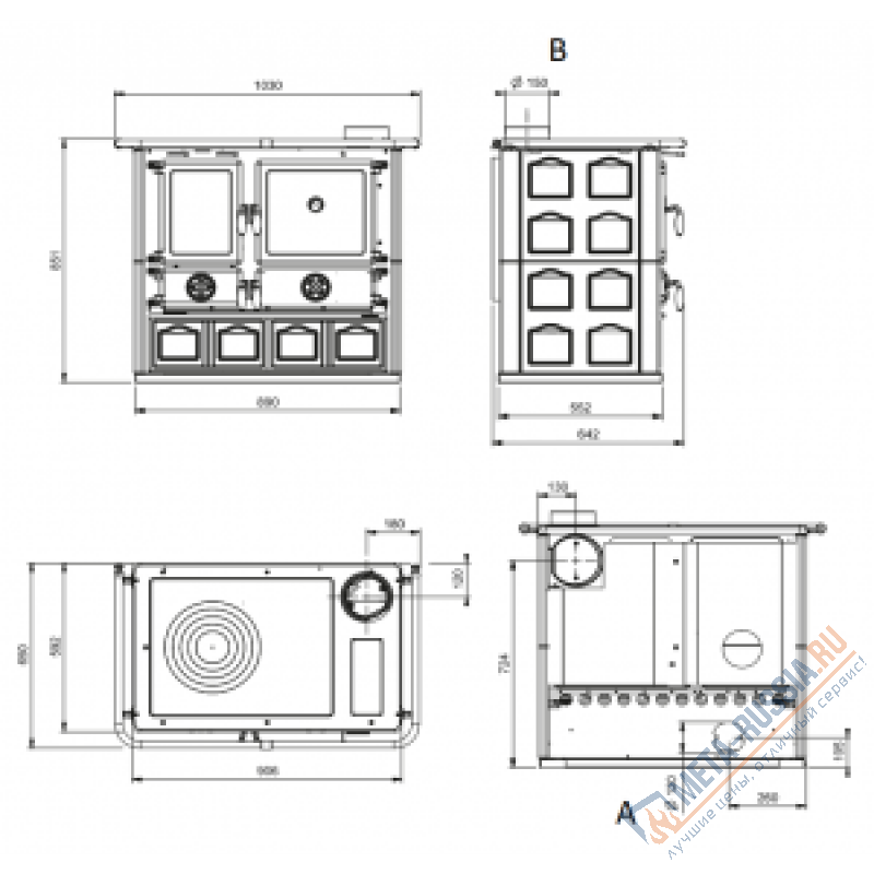 Печь-камин La Nordica Rosa Maiolica Tortora (коричневый)