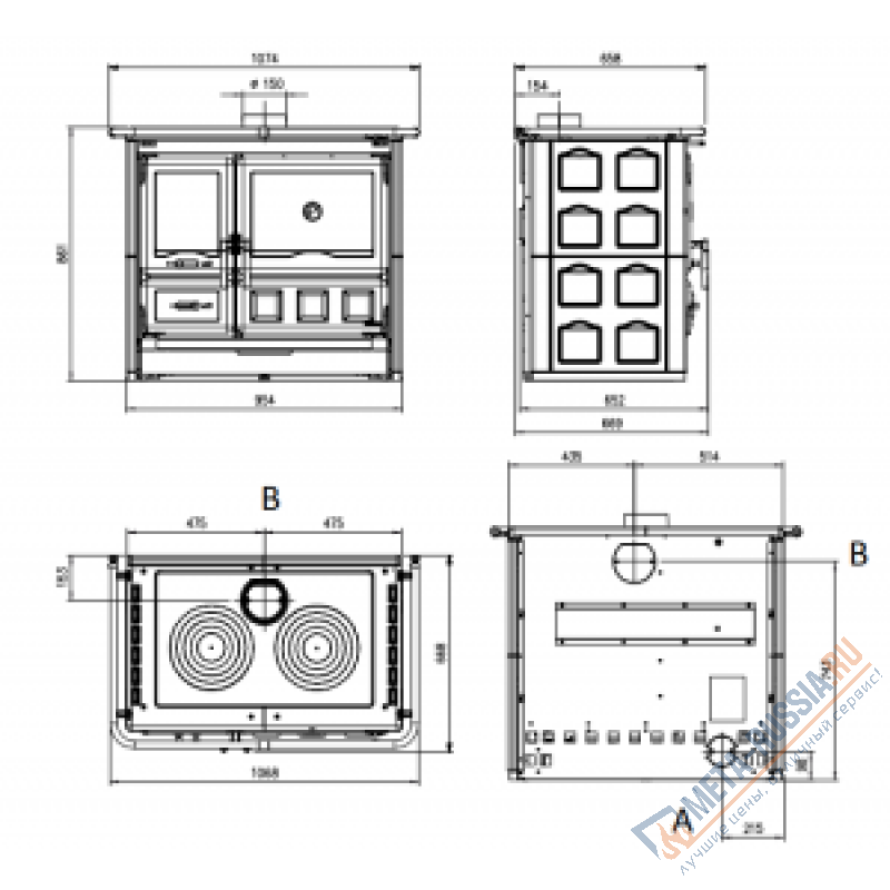 Печь-камин La Nordica Rosa XXL Nero (черный)
