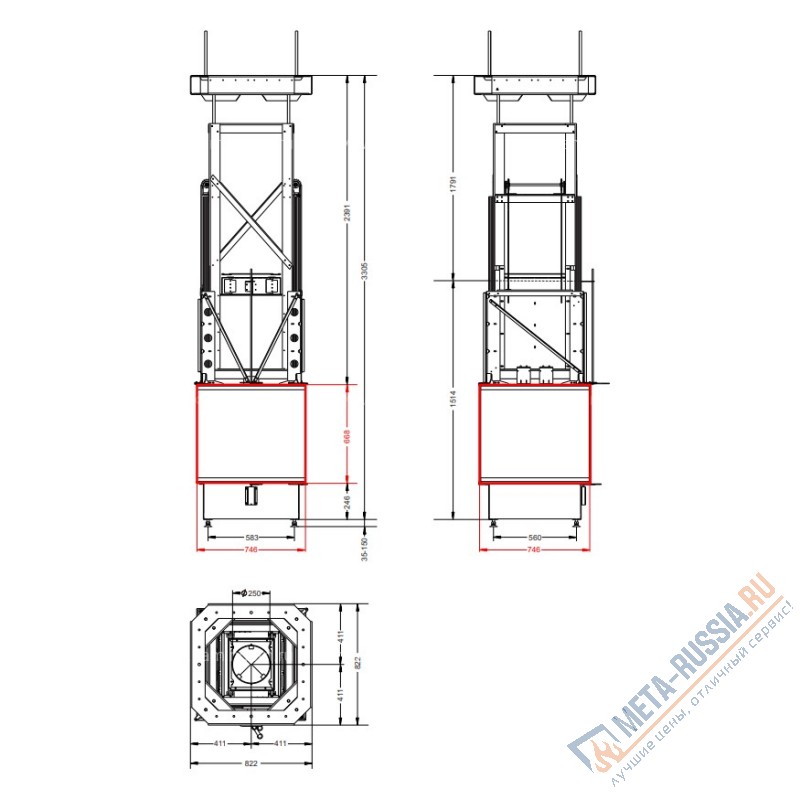 Каминная топка ASTOV П4С 8070
