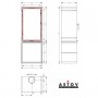 Печь-камин ASTOV Куб ПК 4581 камень + дровник