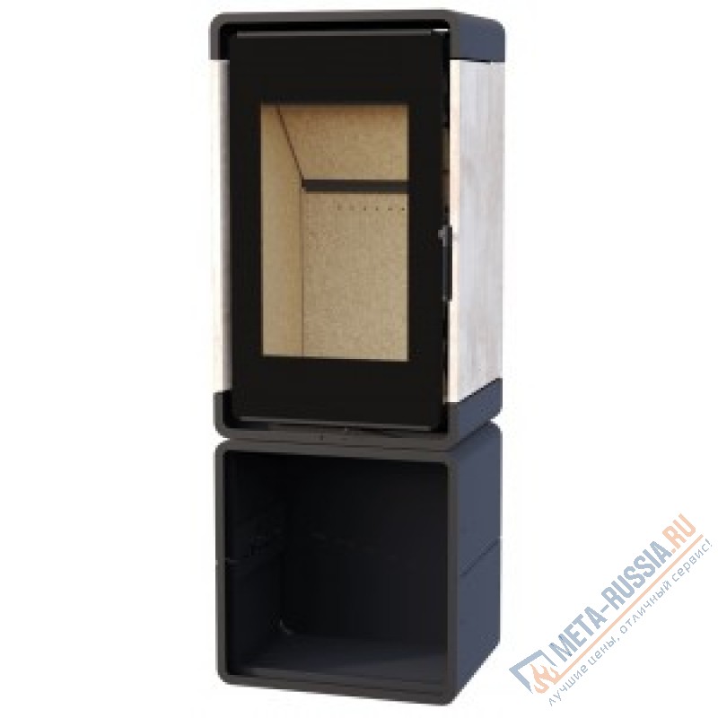 Печь-камин ASTOV Куб ПК 4581 камень + дровник