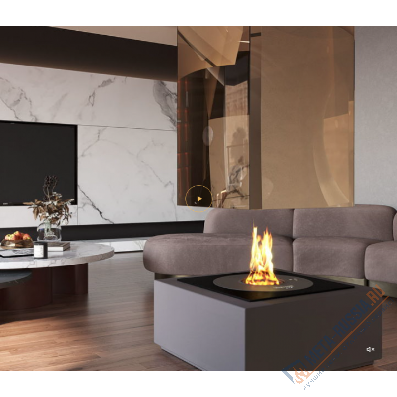 Биокамин автоматический Airtone Andalle Round Серебро