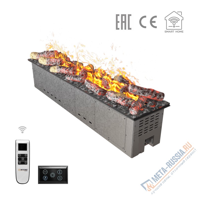 Автоматический паровой электрокамин Airtone Vepo 1200 Розовое золото-сатин