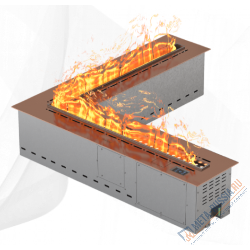 Автоматический паровой электрокамин Airtone Vepo Angle Розовое золото-зеркало