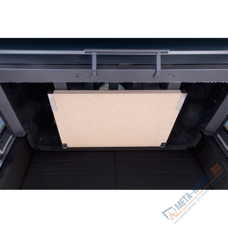 Каминная топка ЭкоКамин ДЕЛЬТА 1200B три стекла принтинг черный шамот TDN1200B