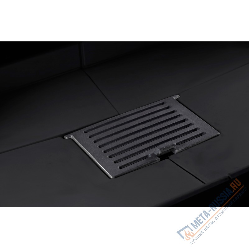 Каминная топка ЭкоКамин ДЕЛЬТА 1200B три стекла принтинг черный шамот TDN1200B