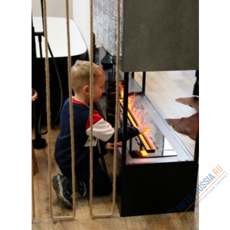 Автоматический паровой электрокамин Airtone Vepo Round 400 Графит-зеркало