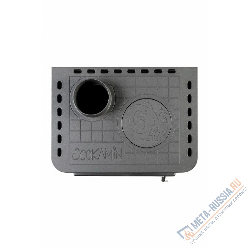 Печь-камин Экокамин Бавария Оптима с плитой PK049, д.120, длительное горение, чистое стекло, шамот