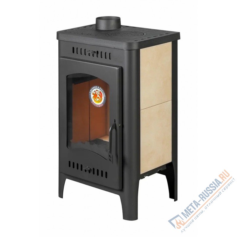 Печь-камин Экокамин Бавария Оптима с плитой