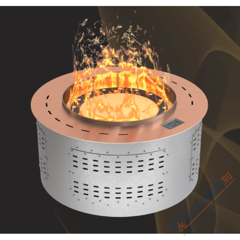 Автоматический паровой электрокамин Airtone Vepo Round 500 Розовое золото-сатин