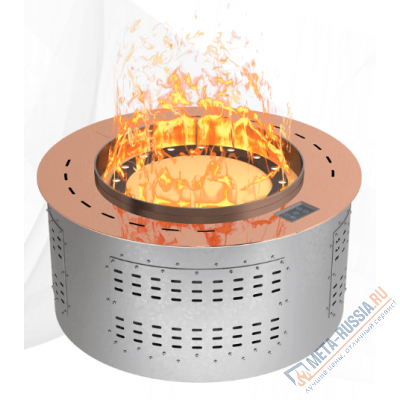 Автоматический паровой электрокамин Airtone Vepo Round 600 Розовое золото-зеркало