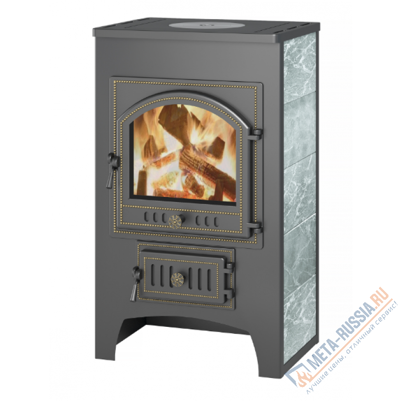 Печь-камин Везувий ПК-02 (205) с плитой талькохлорит d=150