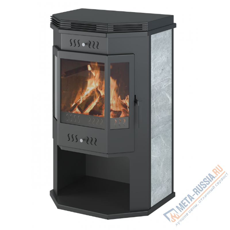 Печь-камин Везувий ПК-05 Призматик с плитой талькохлорит d=150