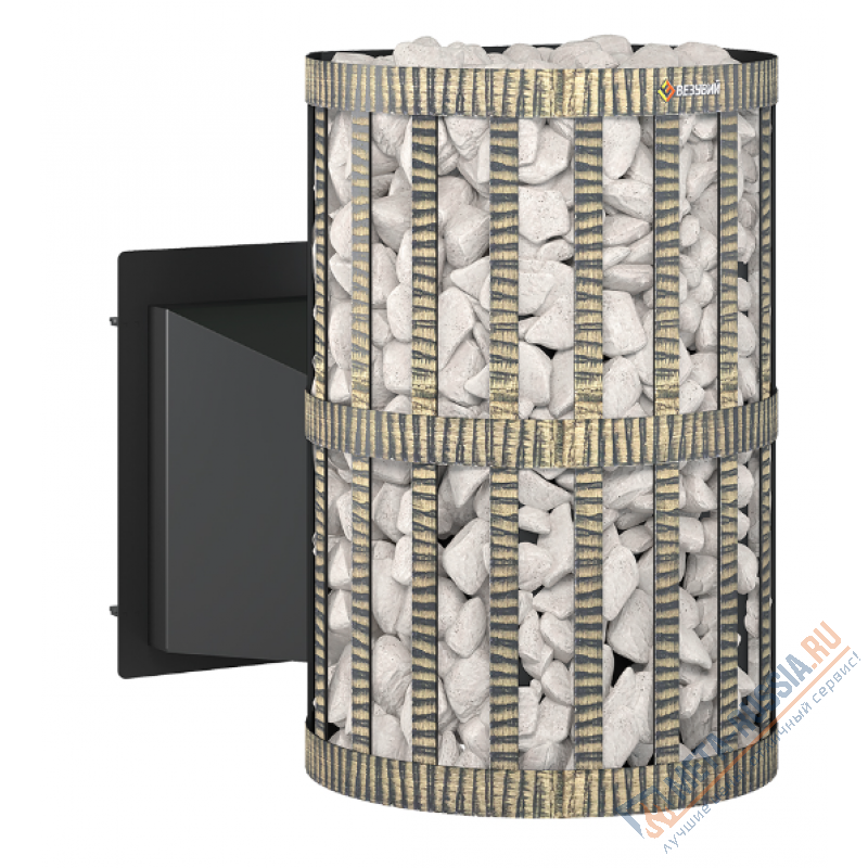 Банная печь Везувий Скиф Ковка 28 Панорама "М"