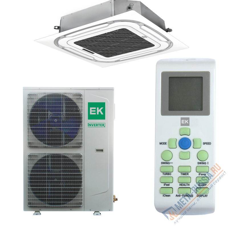 Кассетный кондиционер сплит-система EUROKLIMAT EKCX-140HNN/EKOX-140HNN Inverter 