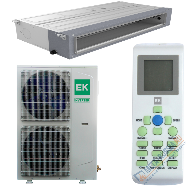 Канальный кондиционер сплит-система EUROKLIMAT EKDX-140HNN4/EKOX-140HNN4 Inverter