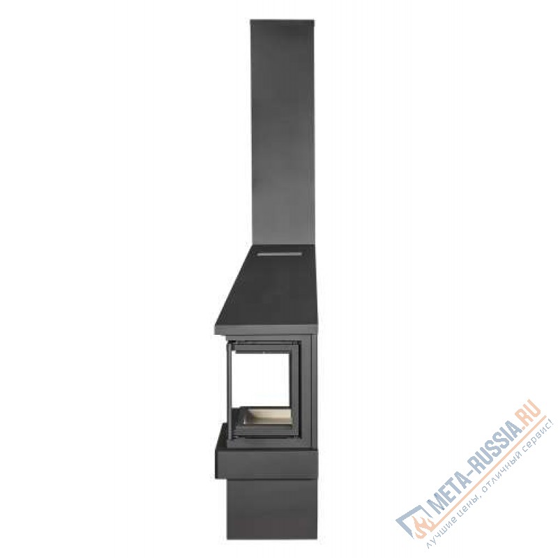 Печь-камин Экокамин Прага три стекла графит (PK 001-02)