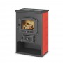 Печь-камин Везувий ПК-03 (224) с плитой красный d=150