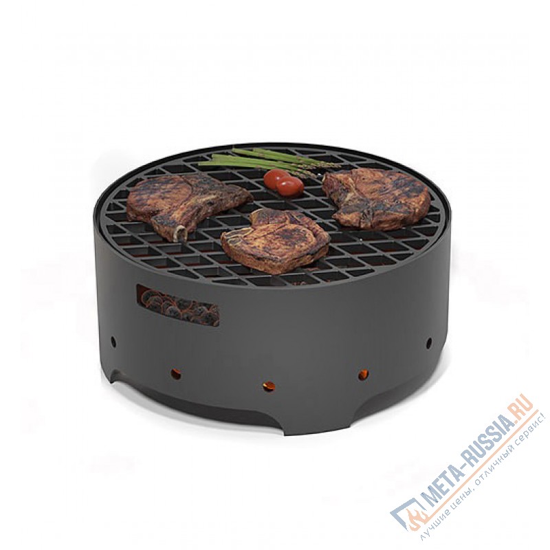 Мангал Везувий "Дачник" с чугунной решеткой "Стейк"  d=450мм