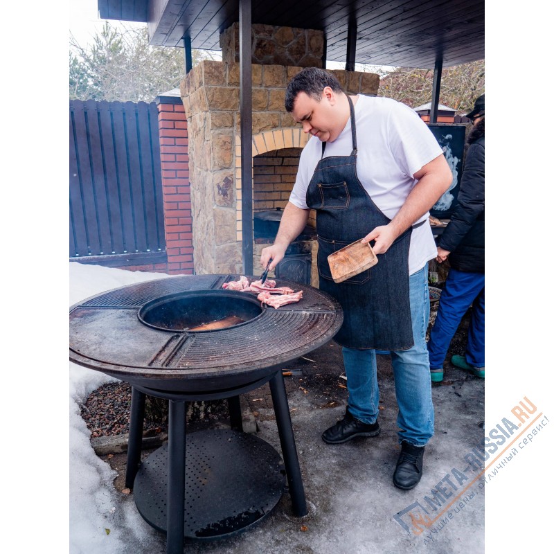 Чугунный Fantastic Grill Везувий 1000 Престиж (чаша+подставка престиж+плита Gurman +крышка)