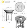 Чугунная Костровая чаша Везувий Fantastic Grill 700 Легенда (чаша+подставка+плита+решетка+крышка)