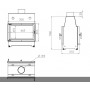 Каминная топка ECHA-TECH ECT Double 70x51/C 13 кВт 700/510 туннель футеровка чугун