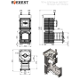 Банная печь Эверест Легкий пар Профи