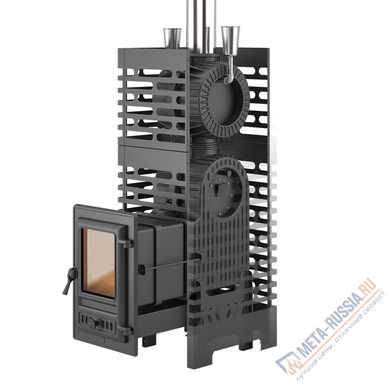 Банная печь ASTON «Шторм Турбопар» Long (чугун)