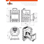 Банная печь ЭТНА 24 (Панорама) "М" Закрытая каменка