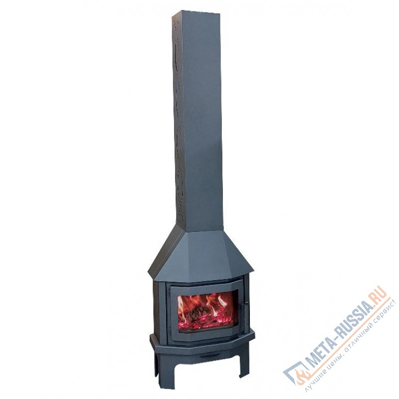 Печь-камин Экокамин МЮНХЕН Мини (пристенно-угловой) графит (PKN176M)