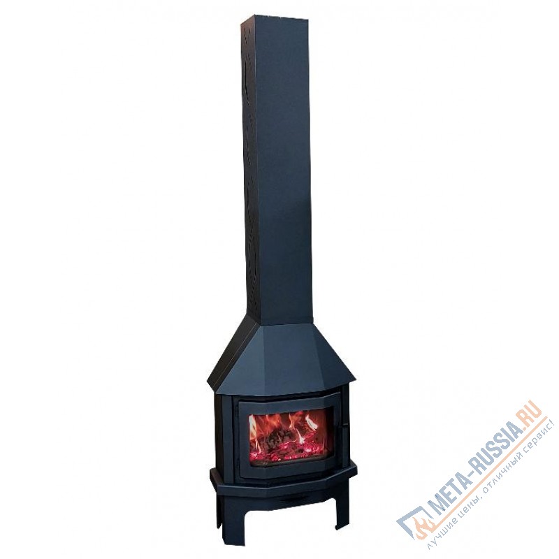 Печь-камин Экокамин МЮНХЕН Мини (пристенно-угловой) черный (PKN174M)