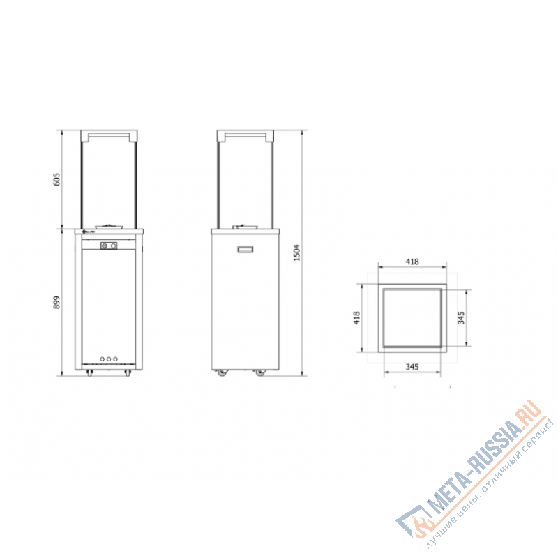 Газовый нагреватель Kratki PATIO/LIGHT, черная сталь