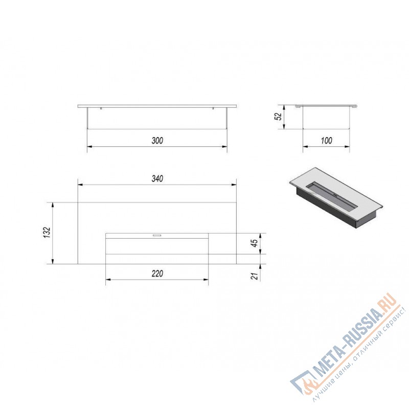 Биокамин Kratki WHISKEY/2 черный, TUV