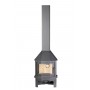 Печь-камин Экокамин МЮНХЕН пристенно-угловой КОМПАКТ графит (PKN174КG)